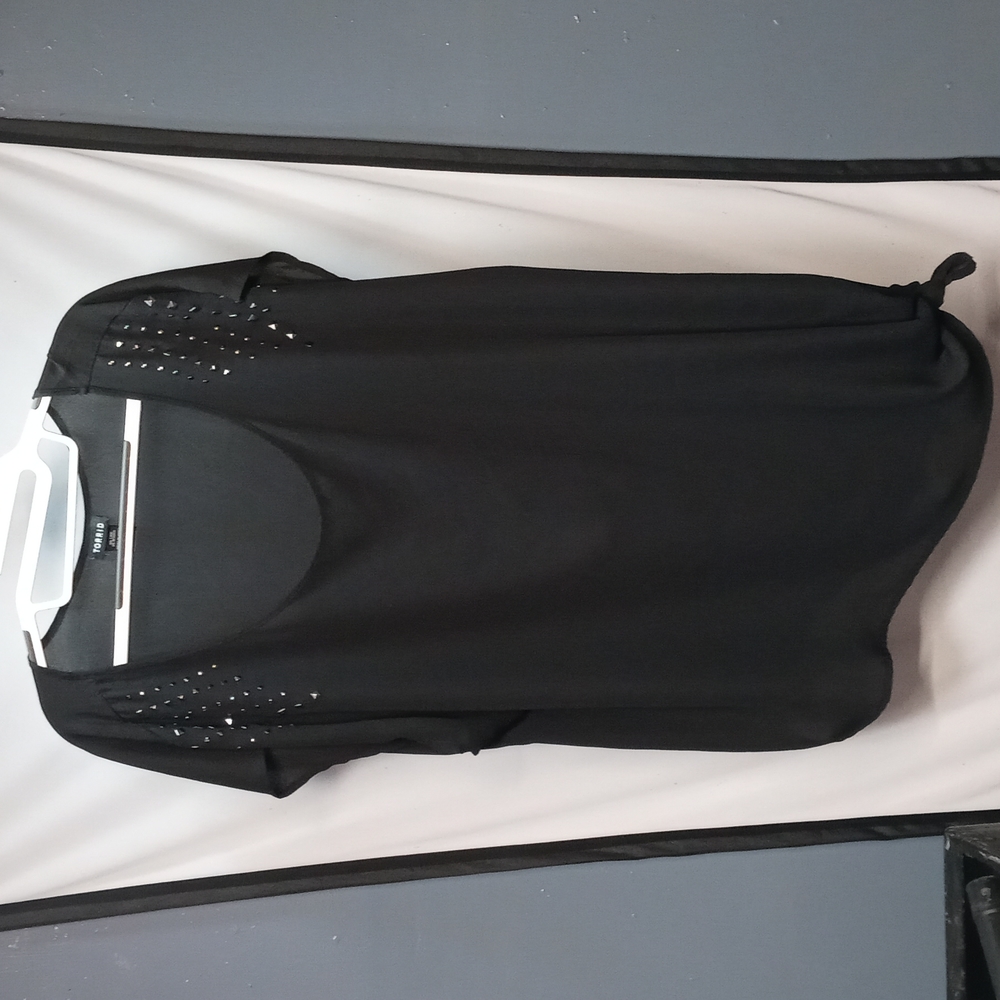 Black Translucent Torrid Shirt - image 1